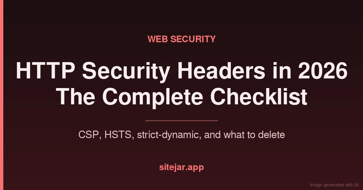 HTTP Security Headers in 2026 With Checklist